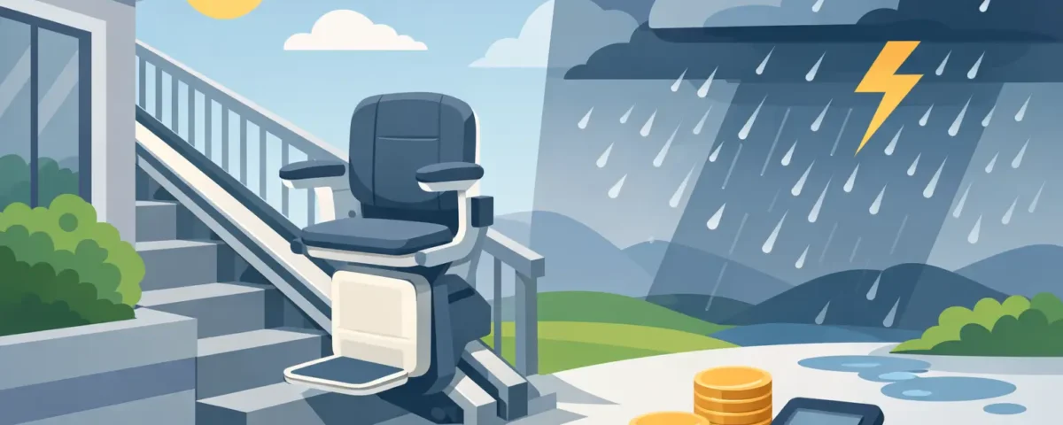 Außen-Treppenlift-Kosten: wetterfest einschätzen