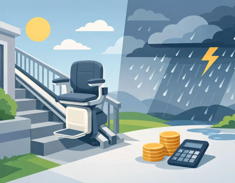 Außen-Treppenlift-Kosten: wetterfest einschätzen