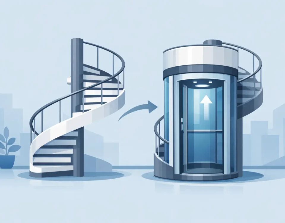 Passt ein Lift auf eine Wendeltreppe?