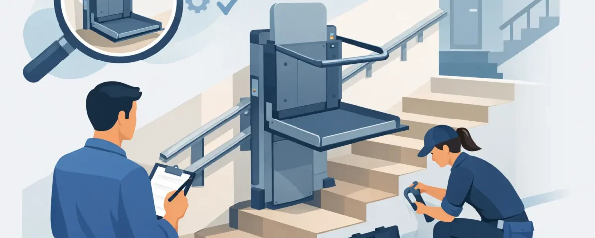 Plattformlift für enge Treppenhäuser prüfen