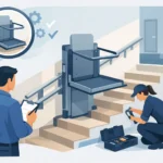 Plattformlift für enge Treppenhäuser prüfen