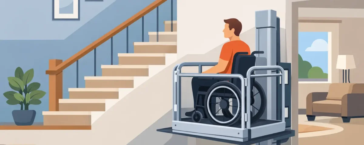 Plattformlift für Rollstuhlfahrer zuhause
