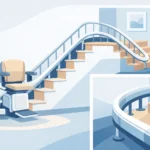 Treppenlift Beispiel mit Kurvenschiene