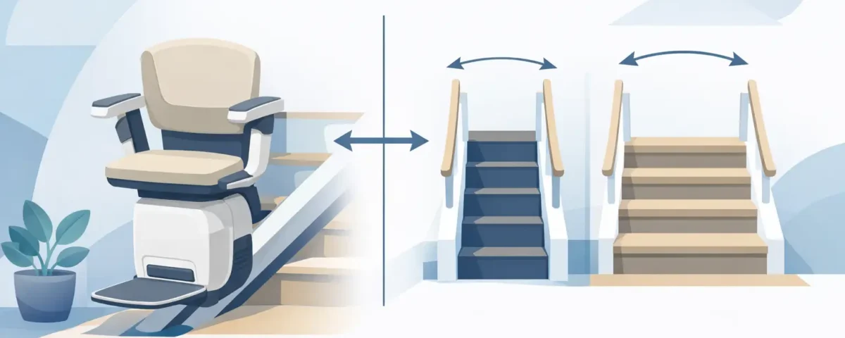 Wie breit muss eine Treppe für Treppenlift sein?
